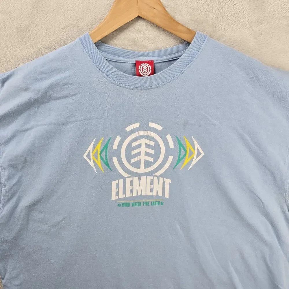 Element Skateboard Shirt Men XXL Blue Skater Streetwear Vintage Y2K Grunge - Picture 2 of 10